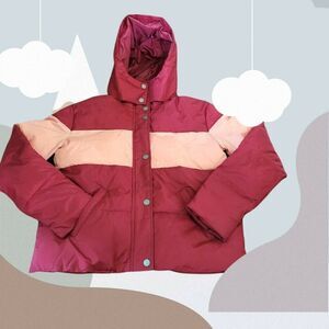 Roxy Out Of Focus Cropped Hooded Puffer Jacket